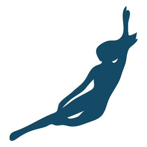 Coole Pose Unterwassersilhouette PNG-Design