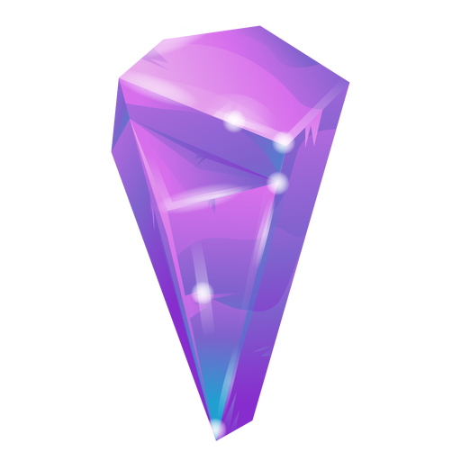 Cristal roxo fresco Desenho PNG