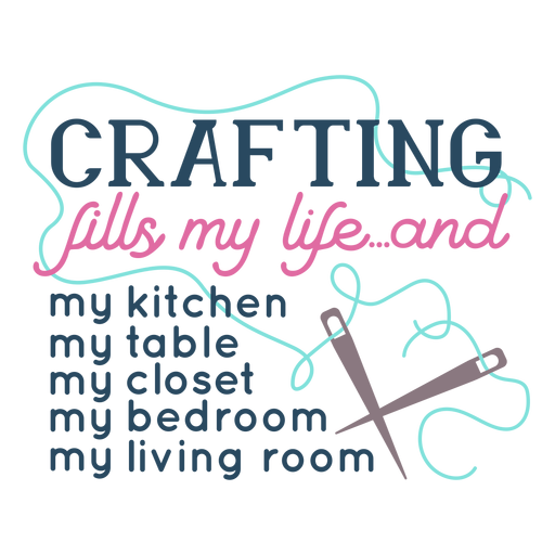 Crafting fills lettering PNG Design