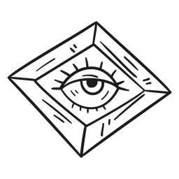 Cuadrado de ojo de cristal Diseño PNG