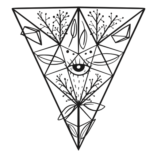 Umgekehrtes Dreieckauge aus Kristall PNG-Design