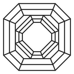 Kristall Achteck schön PNG-Design