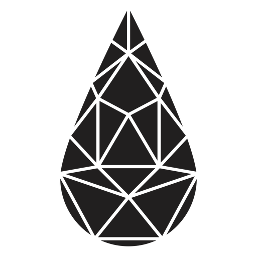 Kristall-Tropfenform PNG-Design
