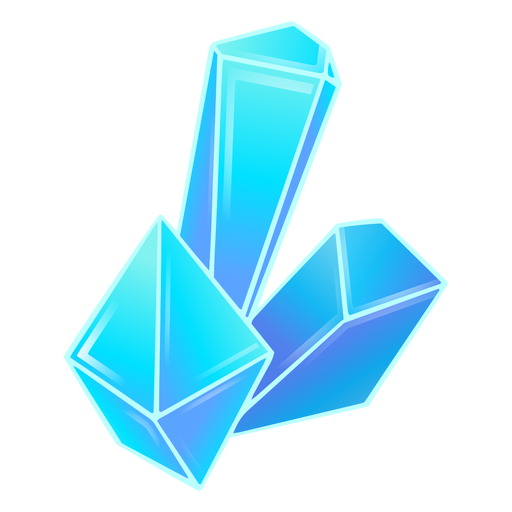 Crystals blue cool PNG Design