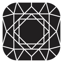 Curved corners crystal PNG Design