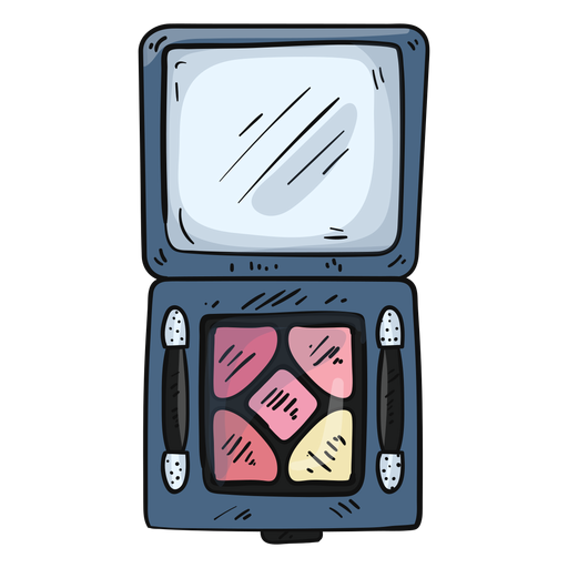 Cute eyeshadow with mirror PNG Design