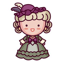 Personagem francesa fofa velha era Desenho PNG