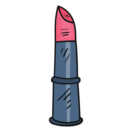 Cute lipstick stroke colored PNG Design