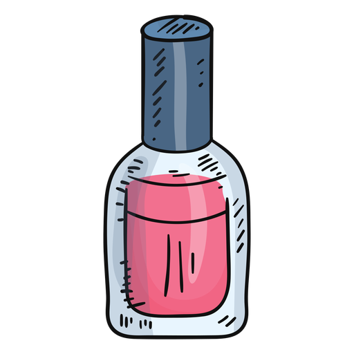 Cute nail polish bottle PNG Design