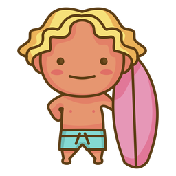 Netter Surfer Mann PNG-Design