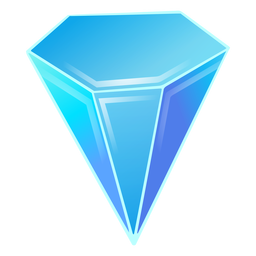Diamantblauer Kristall PNG-Design