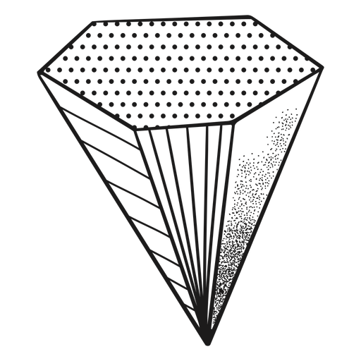 Diamant mit Punktkristall PNG-Design