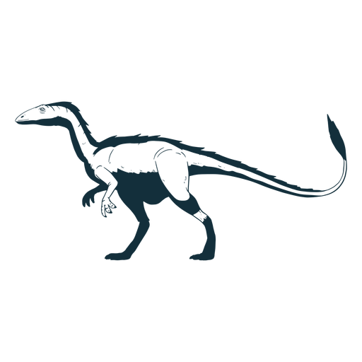 Drawn allosaurus dinosaur
