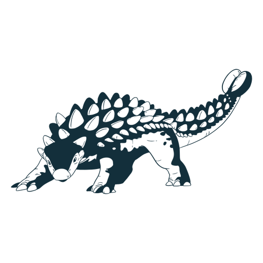 Dibujado dinosaurio ankylosaurus