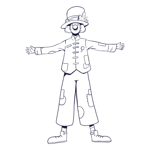 Personagem de circo palhaço desenhado Desenho PNG