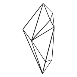 Gezeichneter Kristall mit komplexer Form PNG-Design
