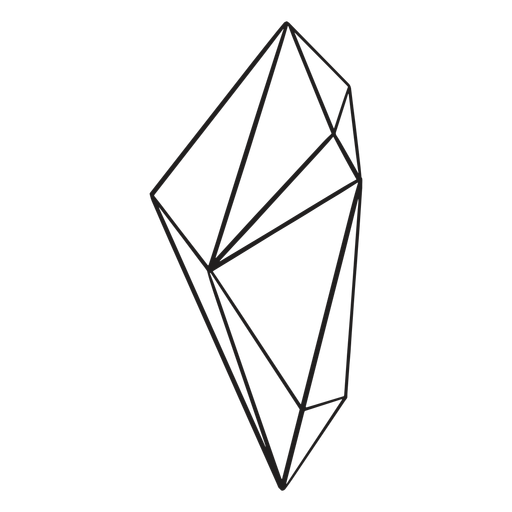 Cristal de forma complexa desenhada Desenho PNG