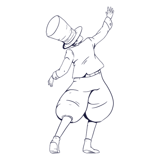 Drawn magician back circus PNG Design