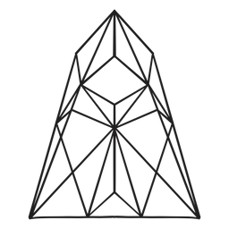 Drawn majestic shape crystal PNG Design