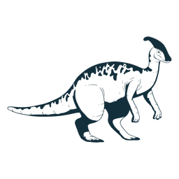 Drawn parasaurolophus dinosaur PNG Design