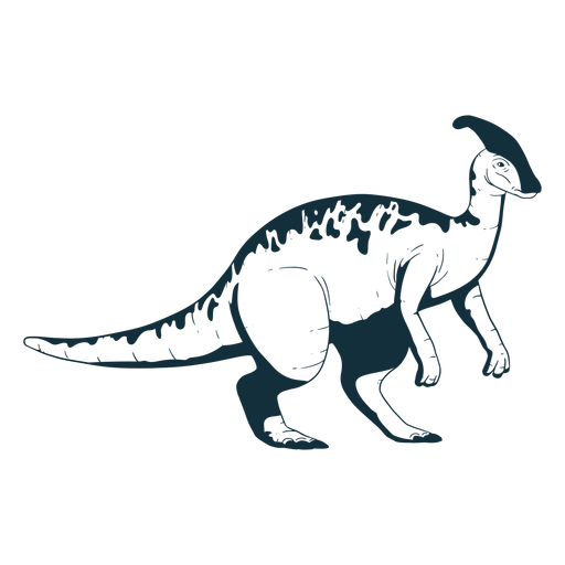Drawn parasaurolophus dinosaur PNG Design