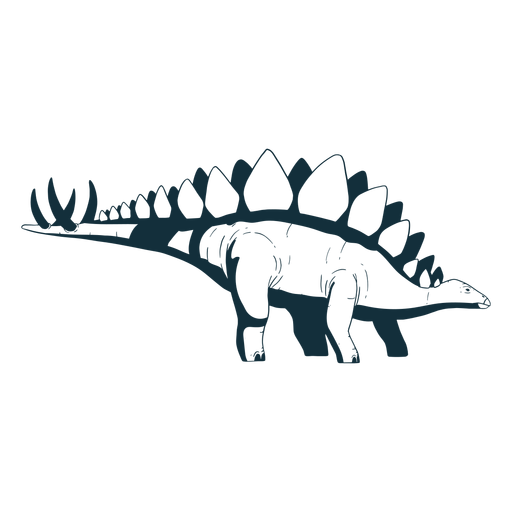 Drawn stegosaurus dinosaur