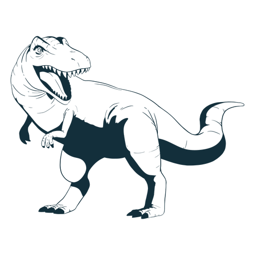 Dinosaurio trex dibujado Diseño PNG