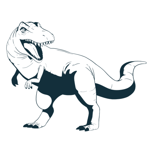 Design PNG E SVG De Tiranossauro Dinossauro Rex Desenhado Para