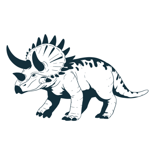 Dibujado dinosaurio triceratops Diseño PNG