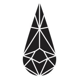 Forma de gota de cristal Diseño PNG