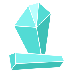 Duo blue cool crystals PNG Design