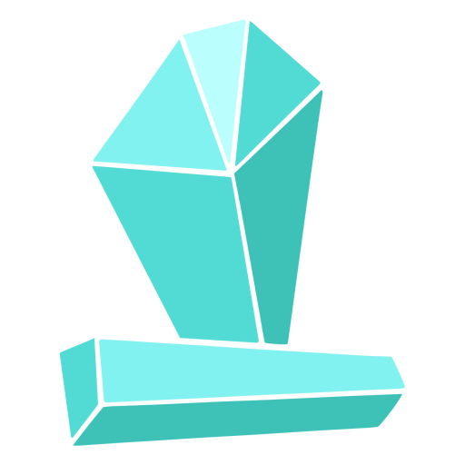 Duo cristales azules fríos Diseño PNG