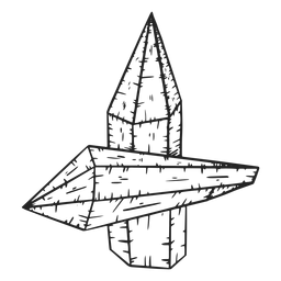 Formas de cristal duo Desenho PNG