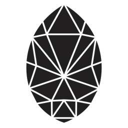 Forma simples de ovo de cristal Desenho PNG