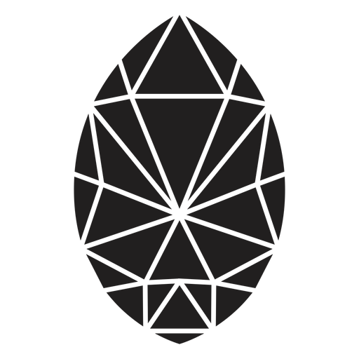 Cristal simple en forma de huevo Diseño PNG