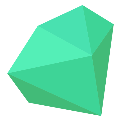 Grüner klobiger Kristall PNG-Design