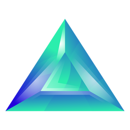 Cristal triangular verde Diseño PNG