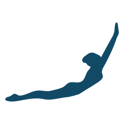 Hände erhoben Unterwassermädchen Silhouette PNG-Design