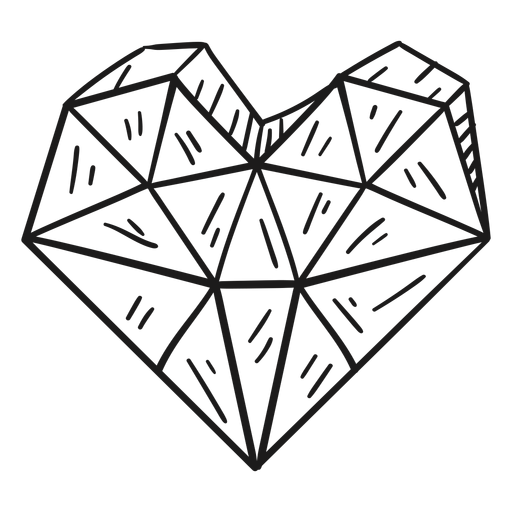 Heart shaped crystal awesome Transparent PNG & SVG vector file