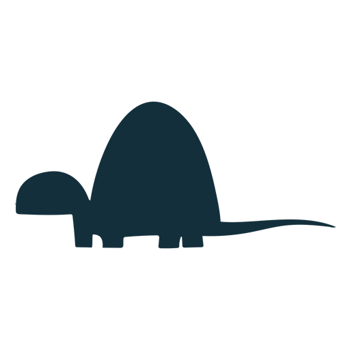 Linda silueta de dinosaurio jorobado Diseño PNG