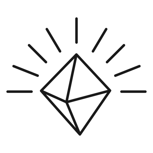Symbol glänzender Strich Diamant PNG-Design