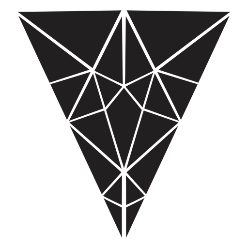 Design PNG E SVG De Triângulo Invertido Desenhado A Cristal Para
