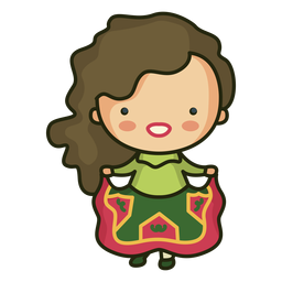 Mulher irlandesa de vestido bonito Desenho PNG