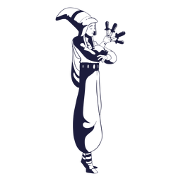 Lanzador de cuchillos circo Diseño PNG