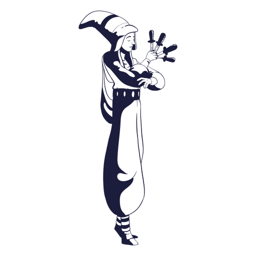 Knife thrower circus PNG Design