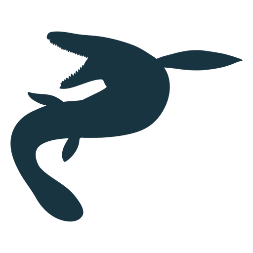 Lizard mosasaur silhouette