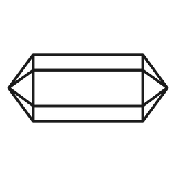Icono de trazo de prisma de cristal largo Transparent PNG