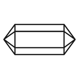 Long crystal prism stroke icon PNG Design