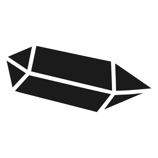 Forma simple de cristal largo Diseño PNG