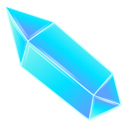 Prisma de cristal largo y bonito azul Diseño PNG